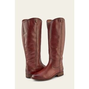 Frye Melissa Button 2 Riding Boots Mahogany Leather Size 8B Western Style